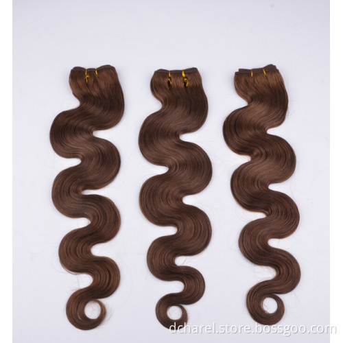 Natural Brown Color Virgin Indian Human Hair Extension